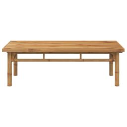 Berkfield Home Coffee Table 110x55x35 cm Bamboo in Brown - Size: 110 x 55 x 35 cm - thumbnail 3