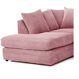 Furniture 786 Hannah Jumbo Cord 4 Seater Left Hand Facing Corner Sofa in Pink - thumbnail 3