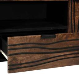 Berkfield Home TV Cabinet - 105 x 33.5 x 46 cm, Made from Solid Mango Wood in Brown - Size: 105 x 33.5 x 46 cm - thumbnail 6