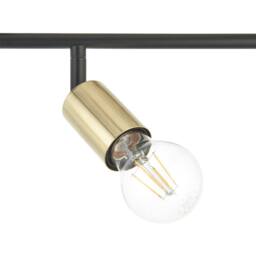 First Choice Lighting Set of 2 Journey - Matt Black Gold 4 Way Adjustable Ceiling Spotlights - thumbnail 3
