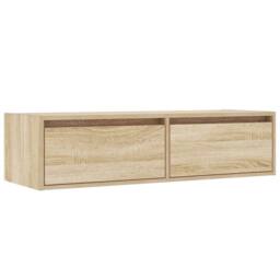 Berkfield Home TV Cabinet with LED Lights Sonoma Oak 100X35.5x25 cm in Brown - thumbnail 6