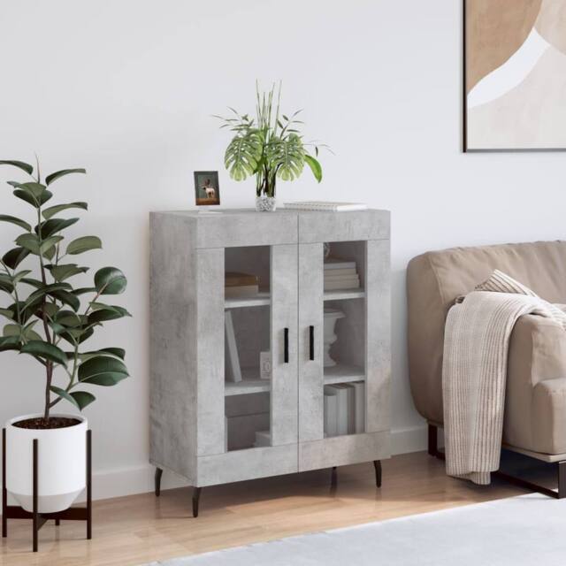 Berkfield Home Sideboard Concrete Grey 69.5x34x90 cm Engineered Wood - image 1