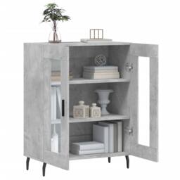 Berkfield Home Sideboard Concrete Grey 69.5x34x90 cm Engineered Wood - thumbnail 4