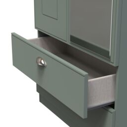 Ready Assembled 2 U Albert 2 Door 2 Drawer Mirrored Wardrobe (Ready Assembled) in Pale Green - thumbnail 6