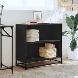 Berkfield Home Modern Book Cabinet Black 80.5x35x76 cm Engineered Wood - thumbnail 1