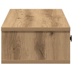 Berkfield Home Wall Shelf with Drawers Artisian Oak 60x25x15 cm Engineered Wood in Brown - Size: 60 x 25 x 15 cm - thumbnail 5