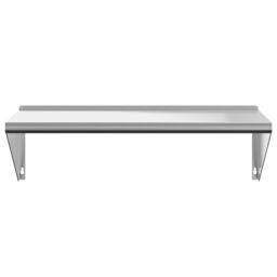 Berkfield Home Wall Shelf 100x45x31 cm Silver Stainless Steel - Size: 100 x 45 x 31 cm - thumbnail 5