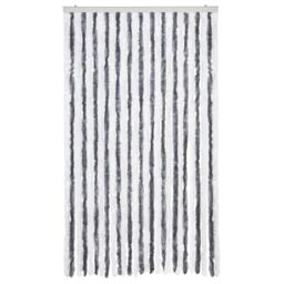 Berkfield Home Insect Curtain Grey & White 118x220 cm Chenille - thumbnail 3
