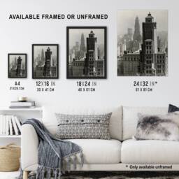 "Artery8 New York City view Alfred Stieglitz Wall Art Poster Print in Grey - Size: W12"" x H16""" - thumbnail 3