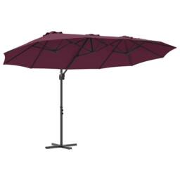 Berkfield Home Garden Cantilever Parasol with Lock Bordeaux red Large in Burgundy