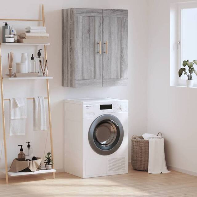 Berkfield Home Wall Mounted Cabinet Grey Sonoma 69.5x34x90 cm Engineered Wood - image 1