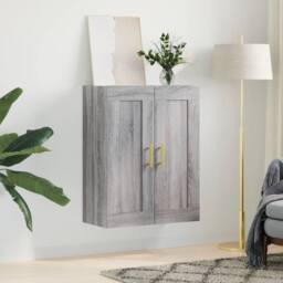 Berkfield Home Wall Mounted Cabinet Grey Sonoma 69.5x34x90 cm Engineered Wood - thumbnail 3