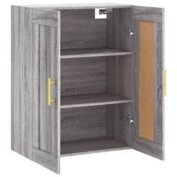 Berkfield Home Wall Mounted Cabinet Grey Sonoma 69.5x34x90 cm Engineered Wood - thumbnail 6