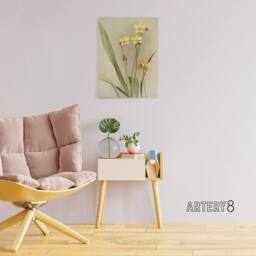 "Artery8 F Sander Spathoglottis Kimballiana Orchid Flowers Canvas Art Print - Size: W12"" x H16""" - thumbnail 3