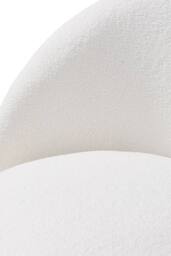 Living and Home Chic Upholstered Swivel Chair in White - thumbnail 8