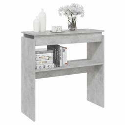 Berkfield Home Decorative Console Table Concrete Grey 80x30x80 cm Engineered Wood - Size: 80 x 30 x 80 cm