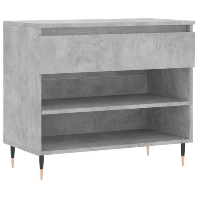 Berkfield Home Shoe Cabinet Concrete Grey 70x36x60 cm Engineered Wood - Size: 70 x 36 x 60 cm - image 1