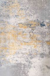 Loomed Yellow Ochre Bright Abstract Soft Living Room Bedroom Area Rug Runner - Size: 80 cm x 150 cm - thumbnail 2