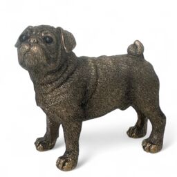 Animal Crackers Pug Dog Figurine, Leonardo Reflections Bronzed, Gift Boxed in Bronze - thumbnail 3