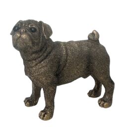 Animal Crackers Pug Dog Figurine, Leonardo Reflections Bronzed, Gift Boxed in Bronze - thumbnail 2