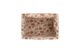 Red Hamper Wicker White Wash Garden Rose Lined Storage Basket - Size: Large - thumbnail 3
