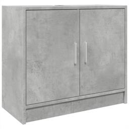 Berkfield Home Sink Cabinet Concrete Grey 63x29x55 cm Engineered Wood - Size: 63 x 29 x 55 cm - thumbnail 2