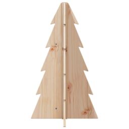 Berkfield Home Wooden Christmas Tree for Decoration 69.5 cm Solid Wood Pine in Brown - thumbnail 3
