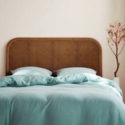 sweeek Dark rattan & cane headboard in Dark Brown - Size: Double - thumbnail 4