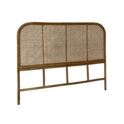 sweeek Dark rattan & cane headboard in Dark Brown - Size: Double - thumbnail 2