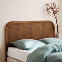 sweeek Dark rattan & cane headboard in Dark Brown - Size: Double - thumbnail 3
