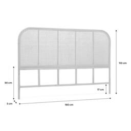 sweeek Dark rattan & cane headboard in Dark Brown - Size: Double - thumbnail 5