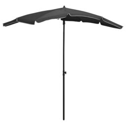 Berkfield Home Garden Parasol with Pole 200x130 cm Anthracite in Black - thumbnail 1
