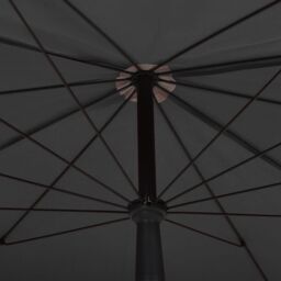 Berkfield Home Garden Parasol with Pole 200x130 cm Anthracite in Black - thumbnail 5