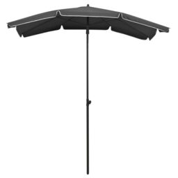 Berkfield Home Garden Parasol with Pole 200x130 cm Anthracite in Black - thumbnail 2