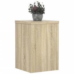 Berkfield Home Plant Stands 2 pcs Sonoma Oak 20x20x30 cm Engineered Wood in Light Oak - Size: 20 x 20 x 30 cm - thumbnail 3