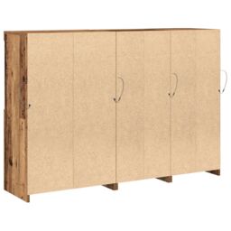 Berkfield Home Sideboard with LED Lights Old Wood 142.5x37x100 cm Engineered Wood in Brown - thumbnail 8