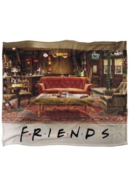 Warner Brothers Friends Silky Touch Super Soft Throw Blanket 152x127cm in White - Size: 152x127 cm - image 1