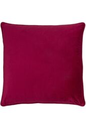 Paoletti Hortus Embroidered Bee Soft Velvet Pipe Trimmed Cushion in Fuchsia - Size: 50 cm x 50 cm - thumbnail 2