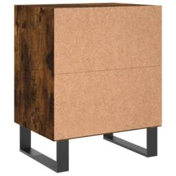 Berkfield Home Elegant Bedside Cabinets 2 pcs Smoked Oak 40x30x50 cm Engineered Wood in Brown - Size: 40 x 30 x 50 cm - thumbnail 7
