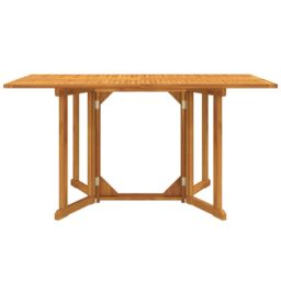 Berkfield Home Folding Butterfly Garden Table 150x90x75 cm Solid Wood Teak in Brown - Size: 150 x 90 x 75 cm - thumbnail 2