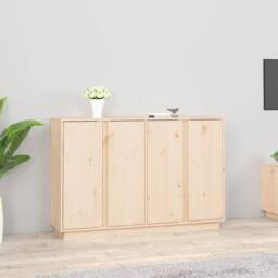 Berkfield Home Sideboard 120x35x80 cm Solid Wood Pine in Brown - Size: 120 x 35 x 80 cm
