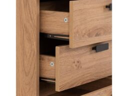 Seconique Leon 5 Drawer Narrow Chest in Natural - thumbnail 4