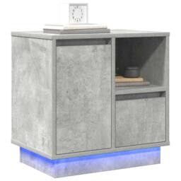 Berkfield Home Bedside Cabinet with LED Concrete Grey 50x34.5x50 cm - thumbnail 3