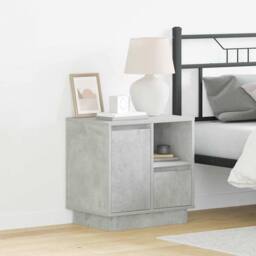Berkfield Home Bedside Cabinet with LED Concrete Grey 50x34.5x50 cm - thumbnail 2