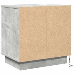 Berkfield Home Bedside Cabinet with LED Concrete Grey 50x34.5x50 cm - thumbnail 8