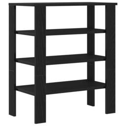 Berkfield Home Shoe Rack Black 61x32x70 cm Engineered Wood - Size: 61 x 32 x 70 cm - thumbnail 6