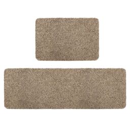 JVL Tanami Barrier Mat & Runner Set - Beige - Size: 50 cm x 150 cm - thumbnail 1