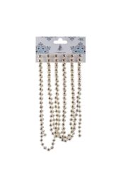 VFM e-Store 2. 7M Bead Chain Christmas Decoration Metre Champagne in Ivory - thumbnail 1