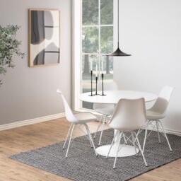 Furniture To Go Ibiza Round Dining Table in White - thumbnail 3