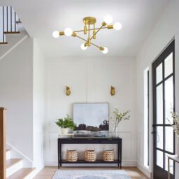 Garwarm 6 Lights Gold Modern Chandelier Metal Vintage Pendant Light - thumbnail 6